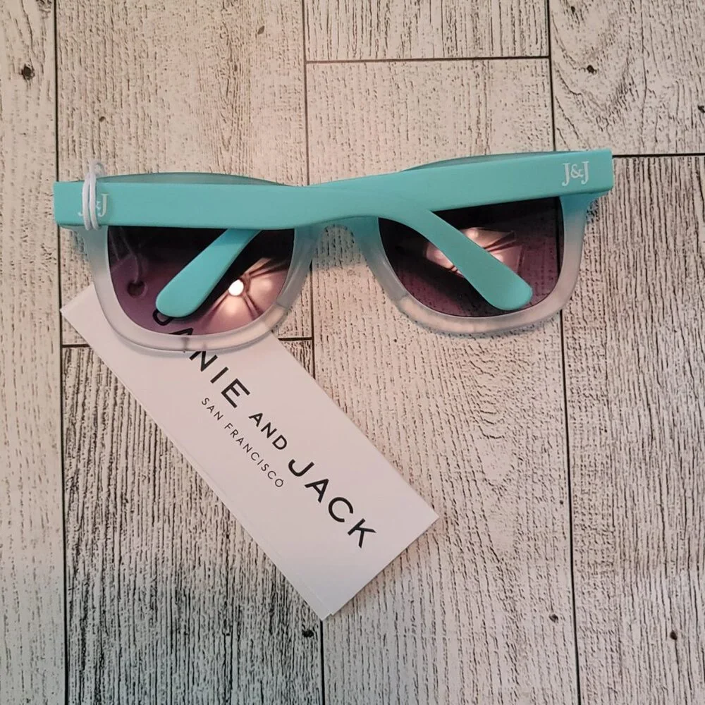 Janie and Jack Blue and Matte Clear Ombre Kids Sunglasses